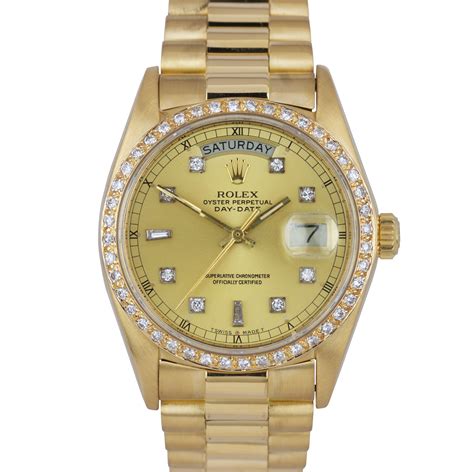 rolex 18kt president 36mm watch.